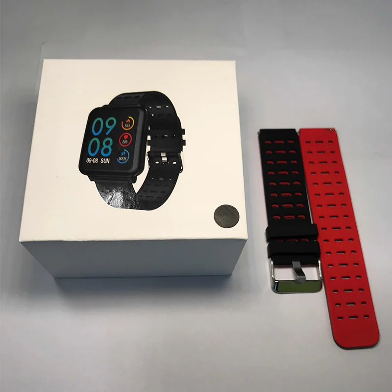 MKSQ8 add Strap MKS Smartwatch IP67 водонепроницаемые носимые устройства Bluetooth Шагомер монитор сердечного ритма цветной дисплей умные часы для Android/IOS - Цвет: MKSQ8 add Strap