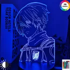 Аниме лампа для косплея по аниме атака на Титанов (4 Микаса фигурка Акермана для Украшения в спальню ночной Светильник для детей подарок на день рождения (Shingeki No Kyojin) 3d светильник