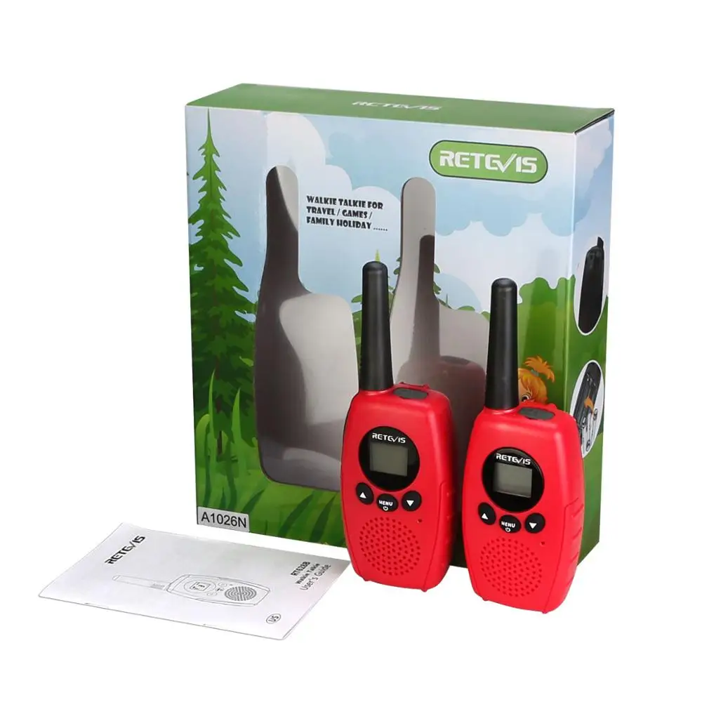 

Retevis RT628B Walkie Talkie Kids 2pcs Portable Two Way Radio PMR446 FRS 3 Channel Christmas Festival Gift Radio Comunicador
