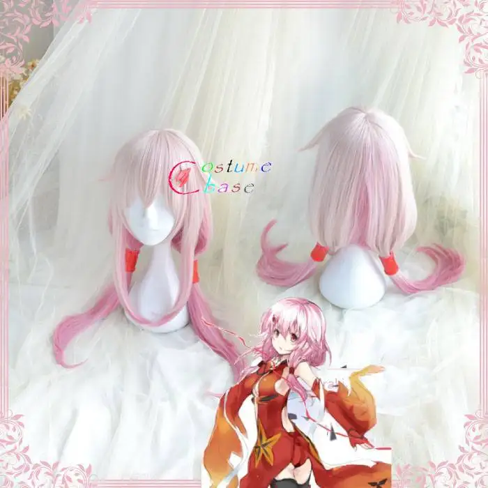 Парик для косплея Yuzuriha Inori из аниме Виная Корона Длинные розовые заколки волос на