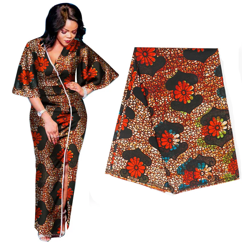 BintaRealWax африканская настоящая восковая ткань 100% хлопок с принтом Анкары