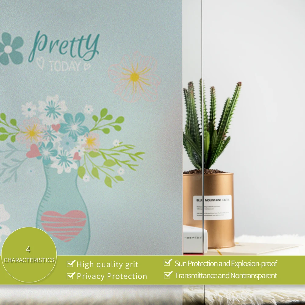 Витражная статическая пленка для окна ПВХ стеклянная домашний декор 2018 наклейка