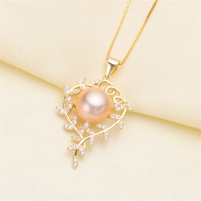 

Pearl Pendant Settings, Fashionable Bases Setting Pendant Mountings 925 Silver Pendant Jewelry DIY making No Pearl No Chain