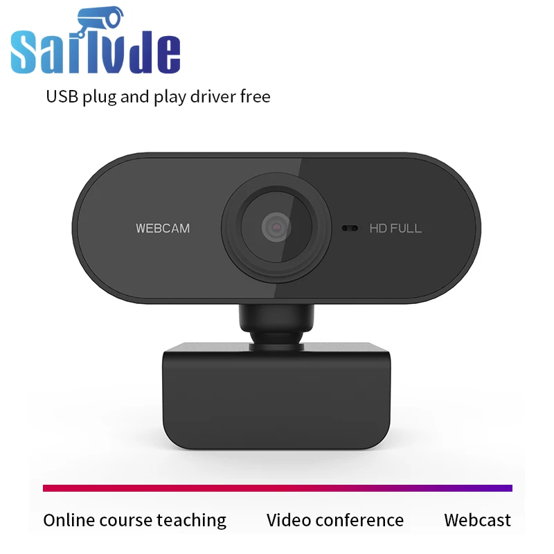 

PC Webcam Sailvde Autofocus USB Web Camera Laptop Desktop for Office Meeting Home with Mic HD 1080P Web Cam YouTube Camera