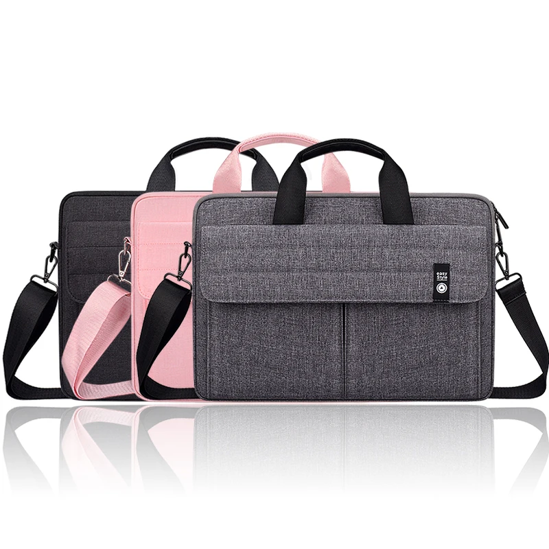 

Large Capacity Laptop Bag 13 14 15.6 Inch Shockproof Notebook Case Sleeve For Macbook Air Pro Cover Shoulder Handbag Women Men