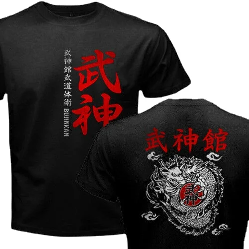 

Japan Shinobi Ninja Bujinkan Ninjutsu Budo Taijutsu Dragon Symbol Brand New Cotton Men Clothing T Shirts harajuku