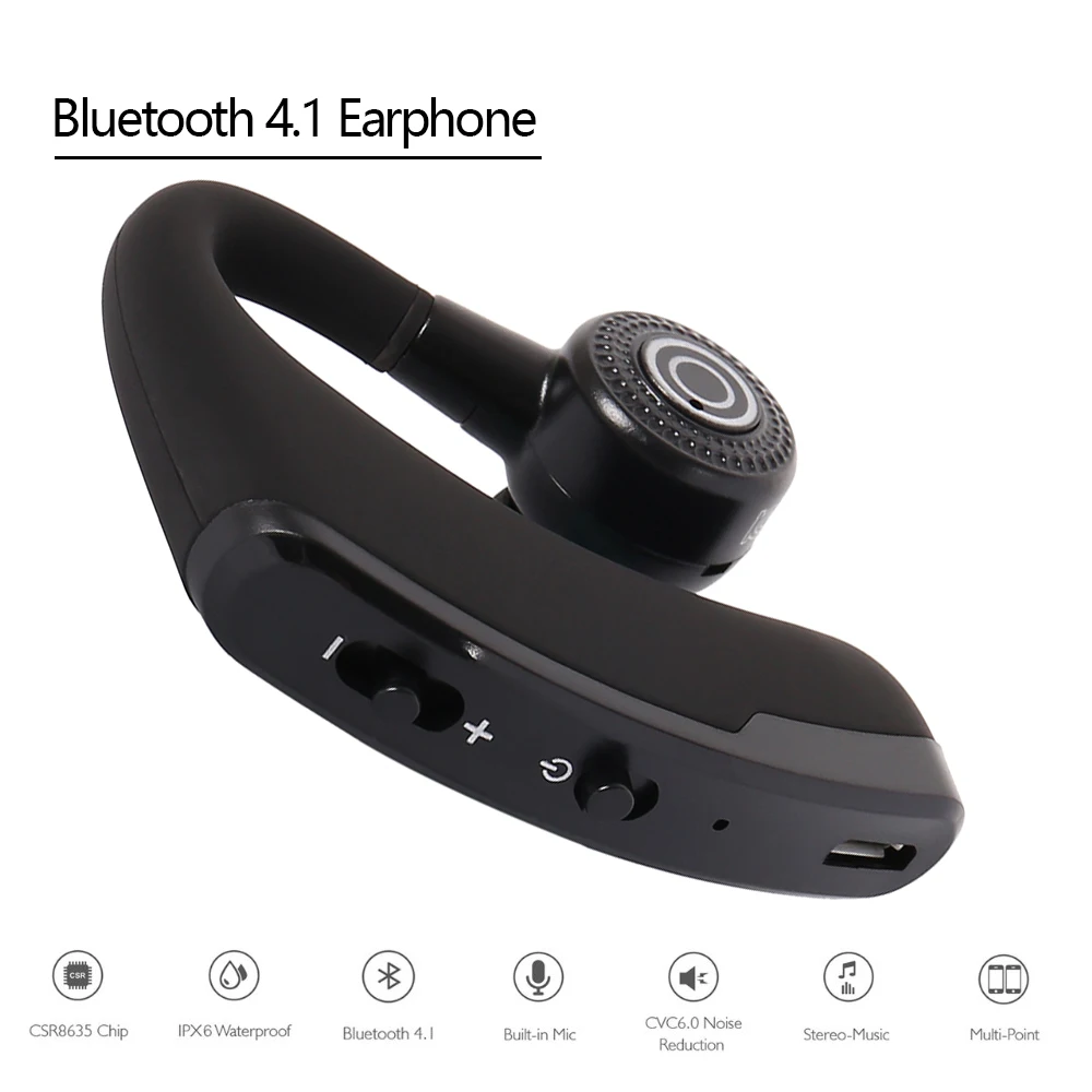Беспроводная гарнитура V9 с микрофоном и поддержкой Bluetooth 4 1|Наушники гарнитуры| |