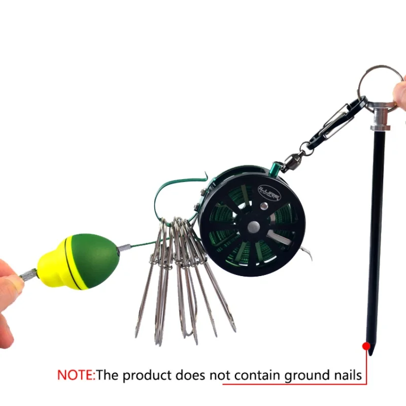 

Fishing Stringer Tackle 8 Snap Stainless Steel fishing Floats Ropes Fishing Lock Buckle Stainless Steel Live Belt Float