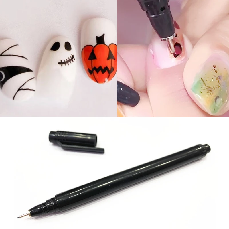 1 шт Nail Art Graffiti Pen водостойкая кисть для рисования, кисть для рисования, сделай сам, цветочный узор, мелкие детали, инструменты для маникюра