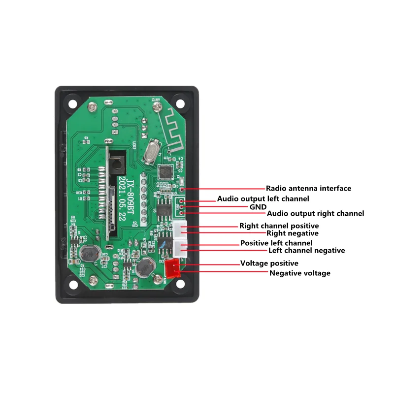 Новый Bluetooth 5 0 MP3 плеер декодер доска 2x3 Вт динамик FM-радио модуль 12 В TF USB AUX аудио