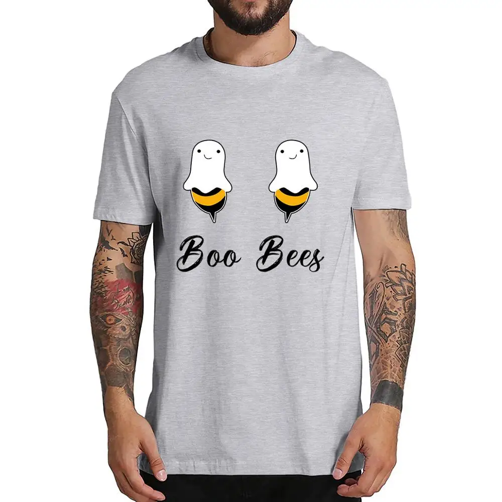 Boo Bees/костюм на Хеллоуин для пар забавные вечерние мужские футболки в винтажном стиле футболка из хлопка для родителей и детей высокого качества