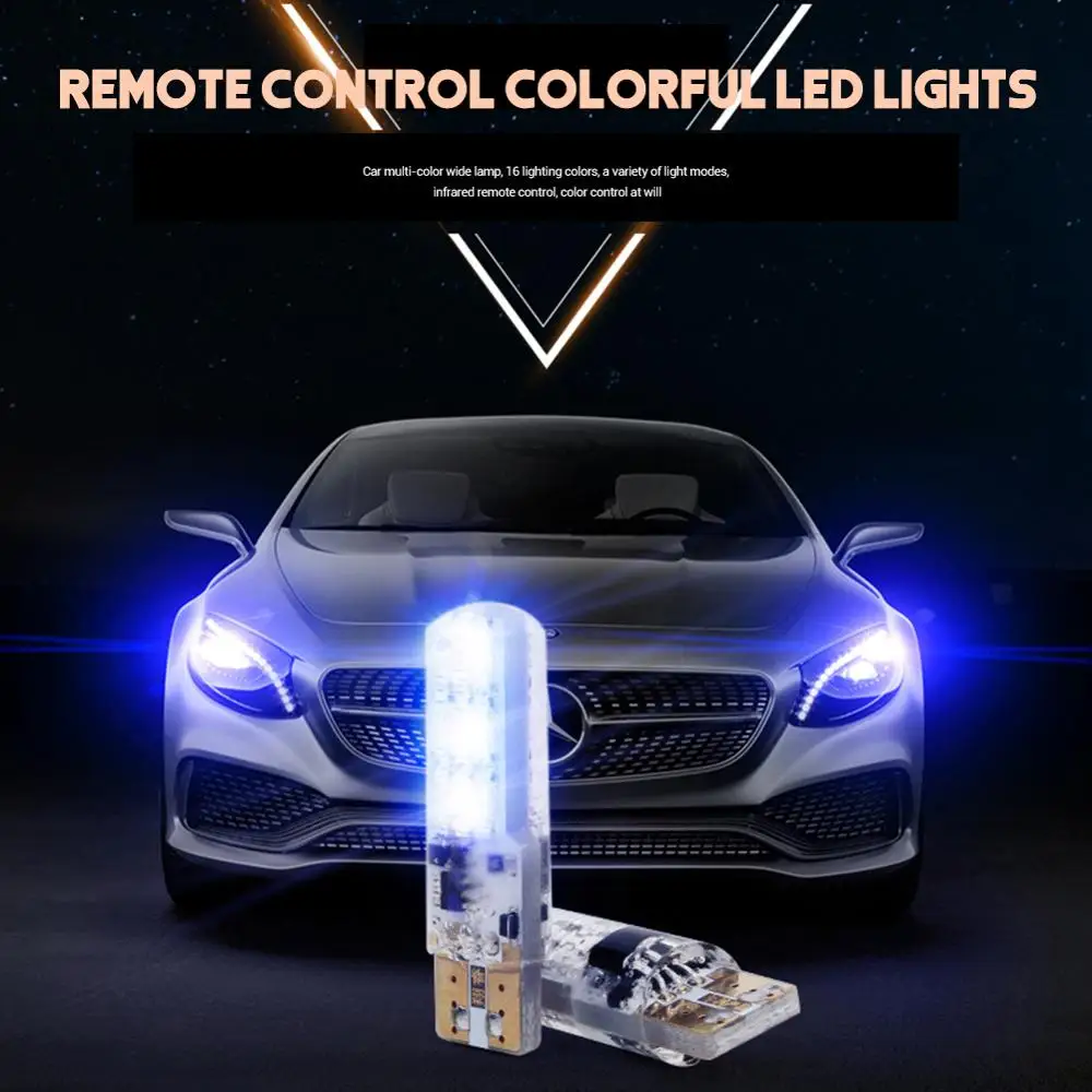2 шт. RGB T10 Led 194 168 W5W 501 5050 SMD автомобильный купольный светильник для чтения