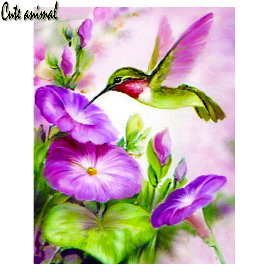 5D алмазная живопись фиолетовые цветы вышивка сделай сам полная выкладка мозаика