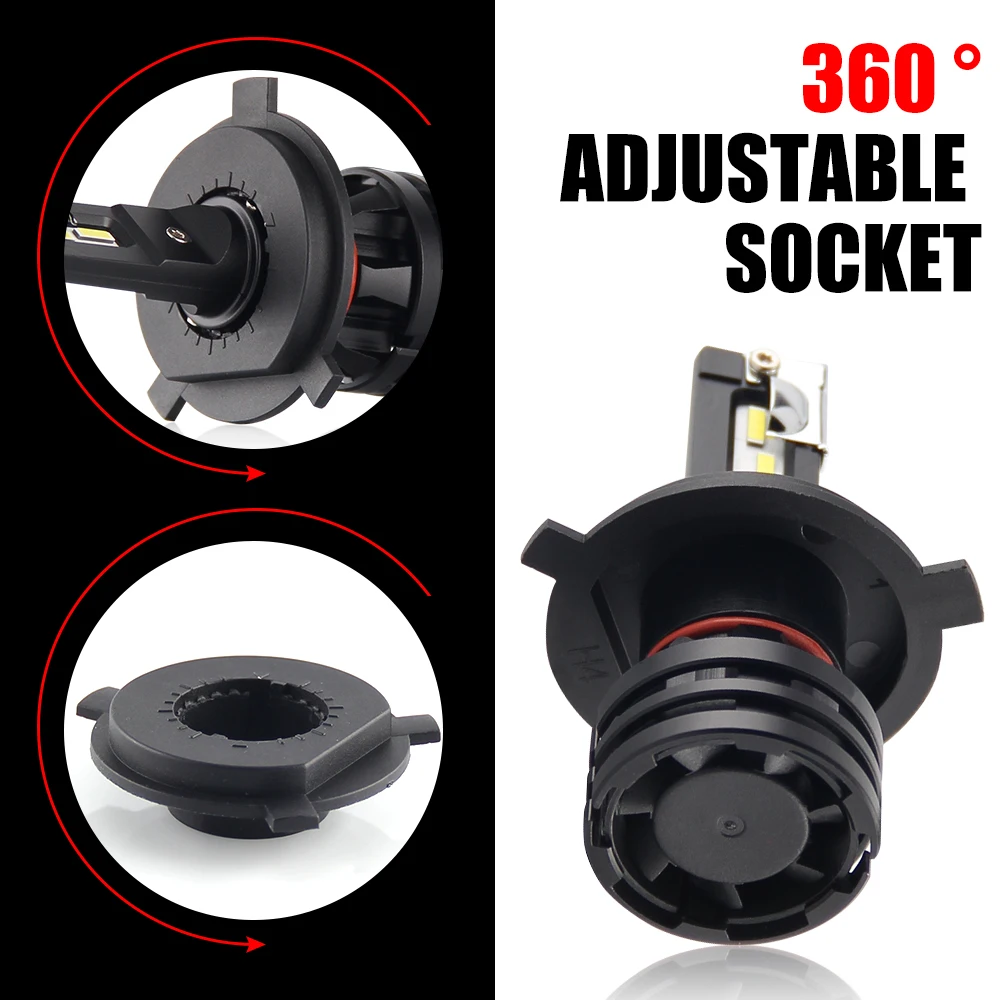 Турбо светодиодные лампы PMFC для автомобильных фар 12 В 2019 Новое поступление 16000LM H4