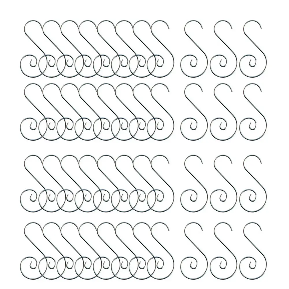 

S-образные крючки 20 шт., металлический S-образный d-образный крючок, стойка, многофункциональный металлический мини-держатель для рождествен...