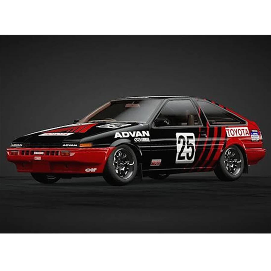 Team C Toyota AE86 PC прозрачный корпус корпуса 225 мм Колесная база для масштаба 1/10 игрушки