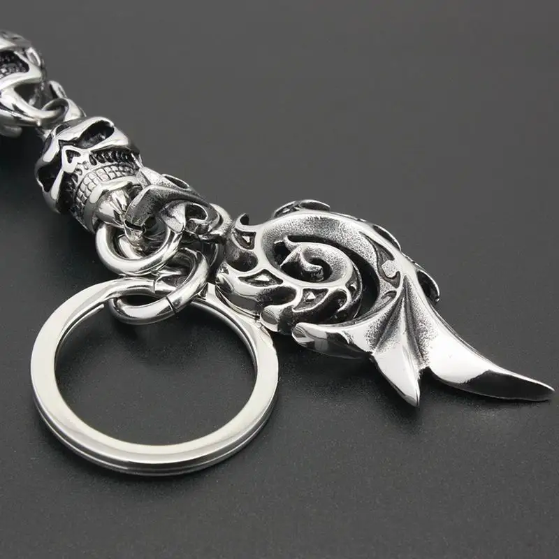 Мужской брелок рокер из нержавеющей стали 316L с уникальным этническим рисунком