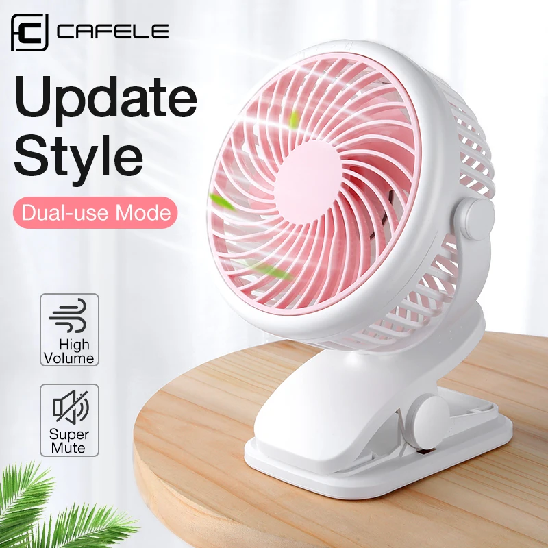 Мини вентилятор Cafele Настольный бесшумный с USB портом 3 скорости|USB-гаджеты| |