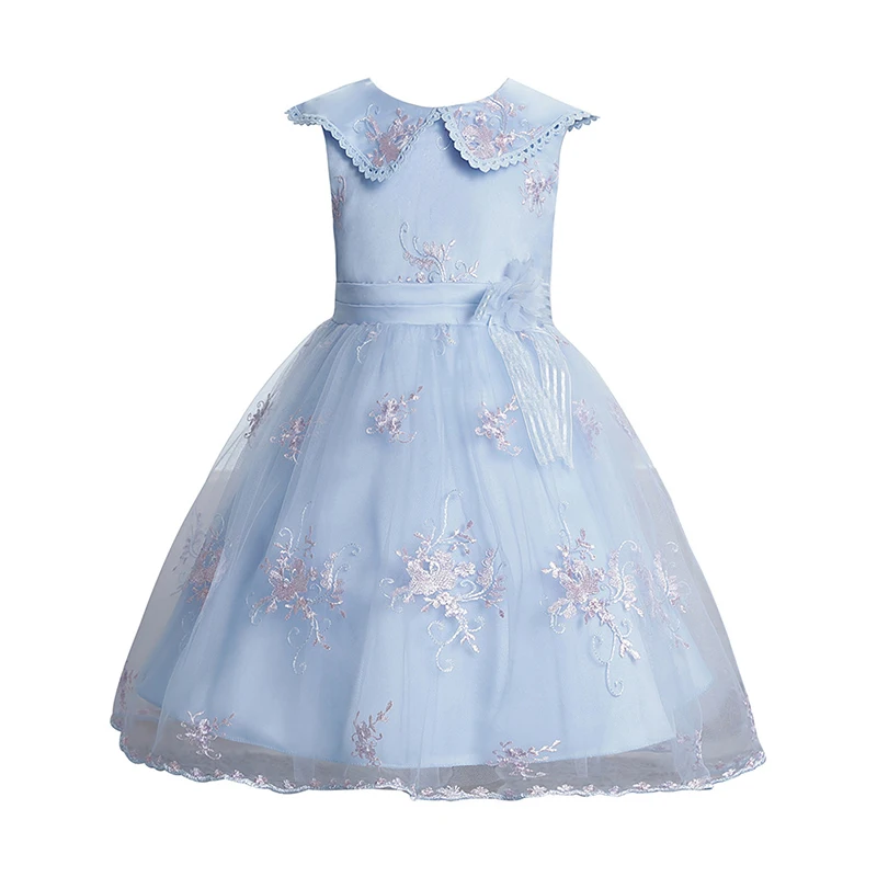 

Kids Girl Cake Tutu Flower Sleeveless Dress Children Party Wedding Formal Dress for Girl Princess Costume New 2021