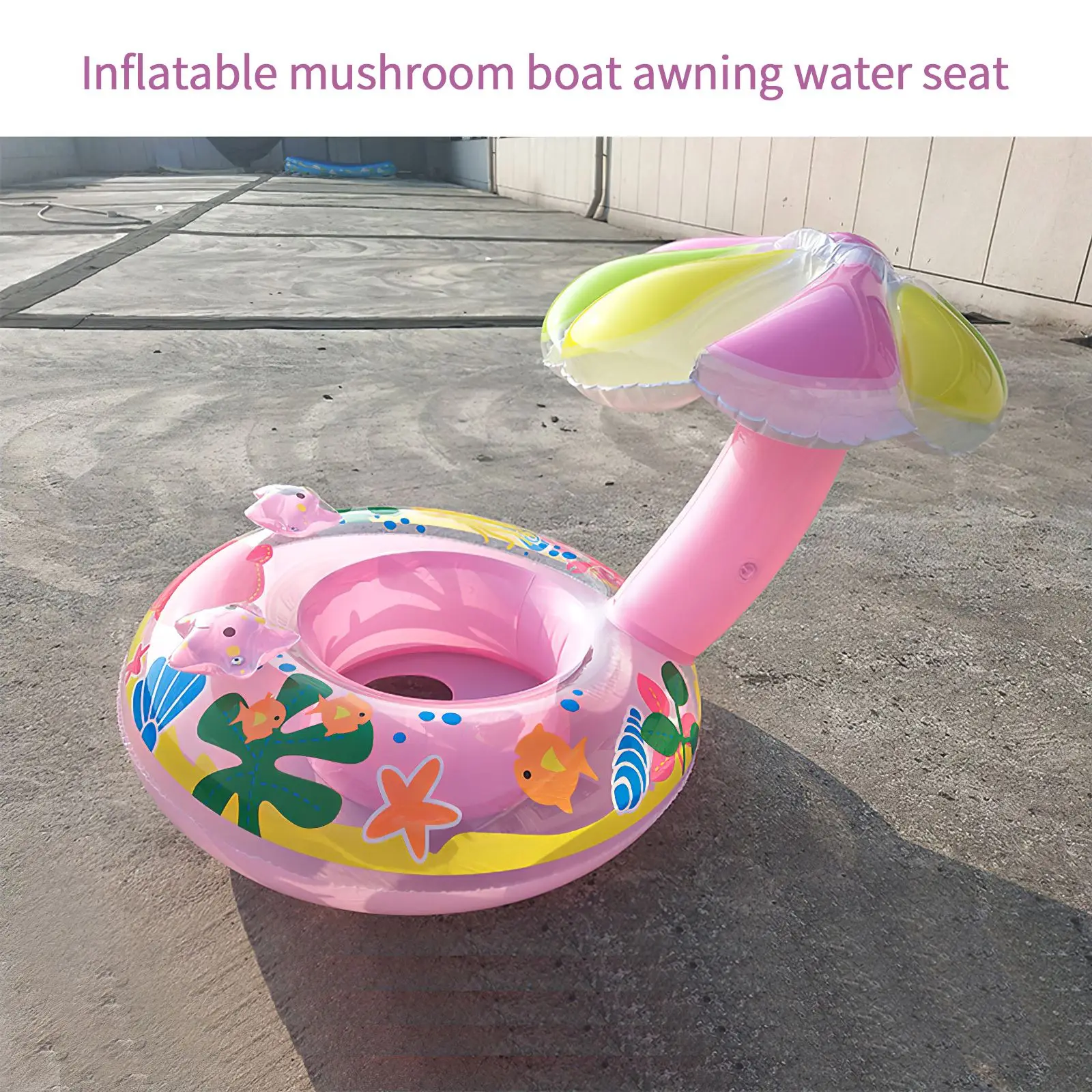

Новые обновления, детское плавающее надувное кольцо для плавания, детское сиденье для бассейна с солнцезащитным навесом, безопасные летние...