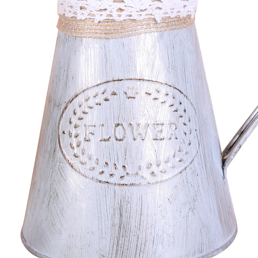 Винтажный железный лист в форме сердца деревенский цветочный кувшин ведро декор