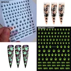 Высокое качество стикеры 3D на ногти Nail Art лазерный элементы разноцветными листьями дизайн аппарат для крепления на гвоздях и искусство украшения DIY наклейки для ногтей