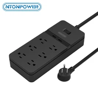 ntonpower wall mount power strip 6 outlets 2 usb ports 1080j surge protector usa electrical outlets switch for homedorm room