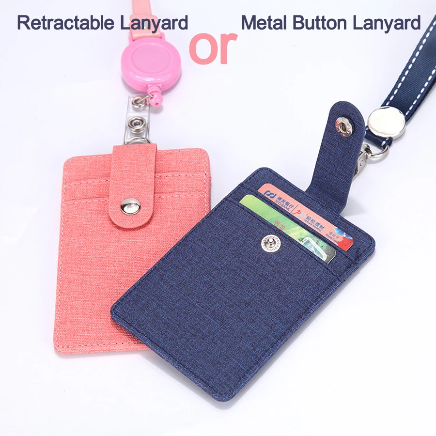 Выдвижной чехол для бейджа со шнурком кожаный пропуска автобуса нескользящий