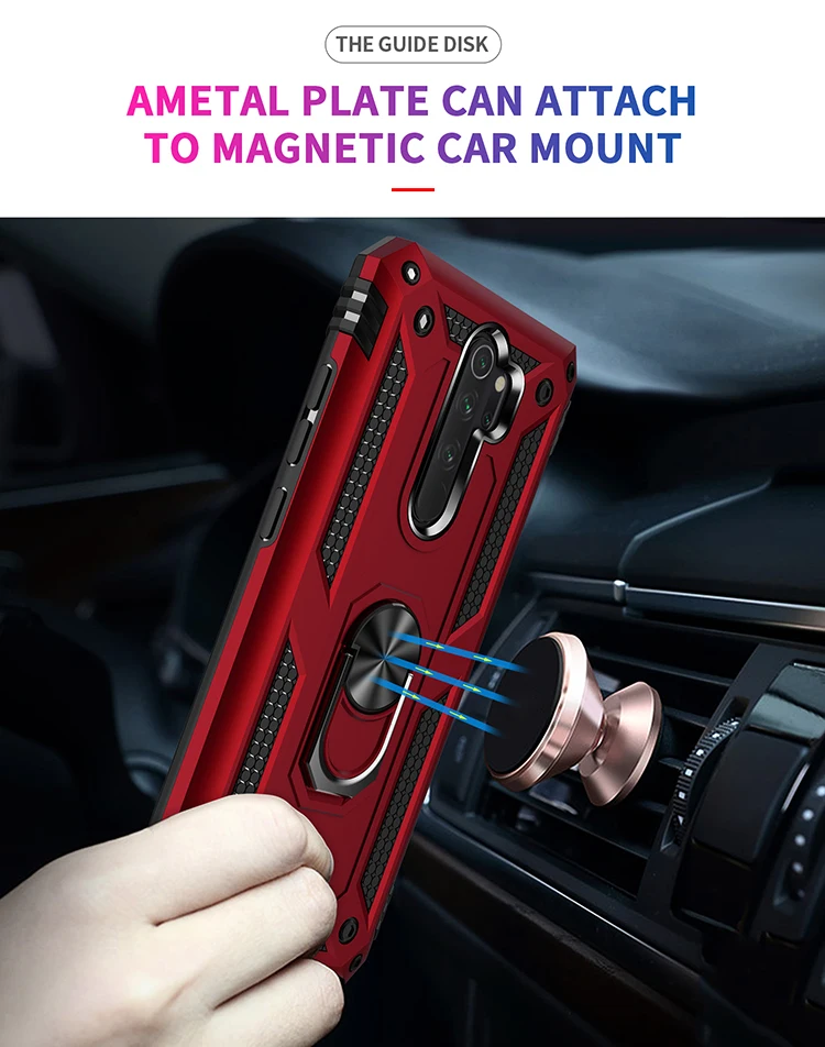 For Xiaomi Redmi Note 8T 8 Pro 7Pro Case Hard With Stand Ring Armor shockproof protective Back Cover for xiaomi redmi 8A | Мобильные