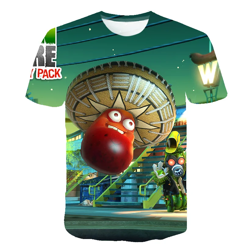 

Summer New Among Us Children's Handsome And Cute T-shirt 3D Printing Plants vs. Zombies Short Shirts Boys And Girls Kid's Tops