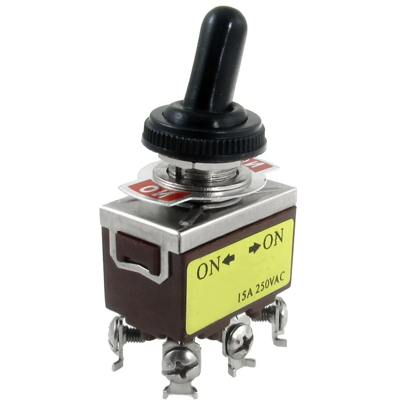 Hot Sale AC 250V 15A on/on 2 Position DPDT Toggle Switch with Waterproof Boot | Switches