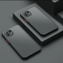 Matte Translucent Case For Mi 11 Lite Cover For Xiaomi Mi 11 Lite Redmi 10 Coque Shockproof Hard Phone Fundas For Mi 11 Lite