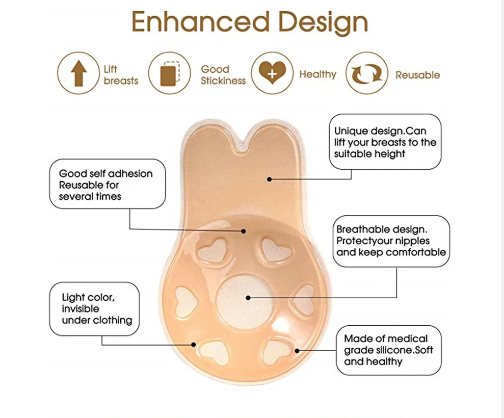 1 пара невидимые силиконовые накладки для бюстгальтера|аксессуары нижнего белья|