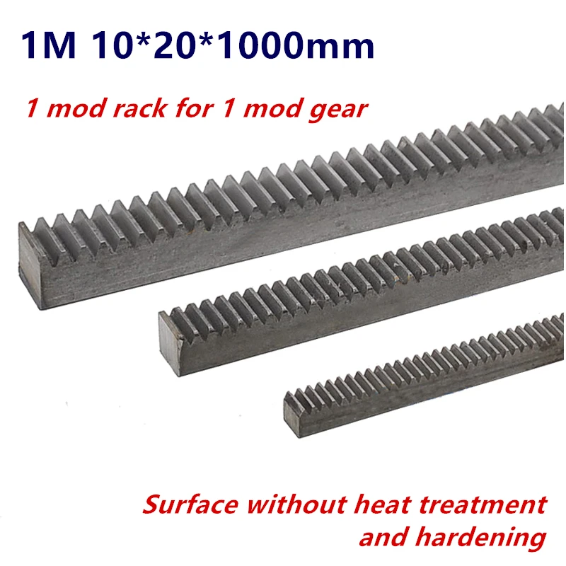 1 шт. 1Mod 10*20*1000 мм стойка с прямыми зубьями модульная высокоточная зубчатая рейка
