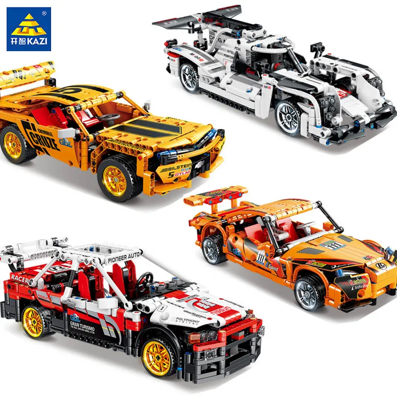 KAIZI Механическая техника серии строительные блоки Супер гоночный автомобиль