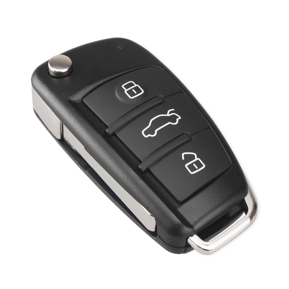 KEYYOU 3 Button Folding Remote Flip Car Key Case Shell Fob For Audi A2 A3 A4 A6 A6L A8 Q7 TT Replacement | Автомобили и мотоциклы