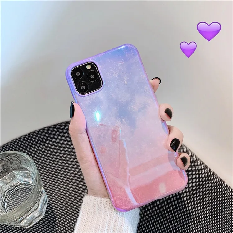 iPhone X Case Purple BlueRay High Quailty 11 Pro Max se 2020 Phone Xr 7 Xs Soft Back cover 8 for Women and Men | Мобильные телефоны