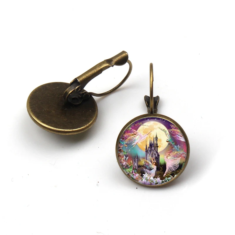 Балетные серьги в античном стиле бронзовые танцевальные виде пары цветов