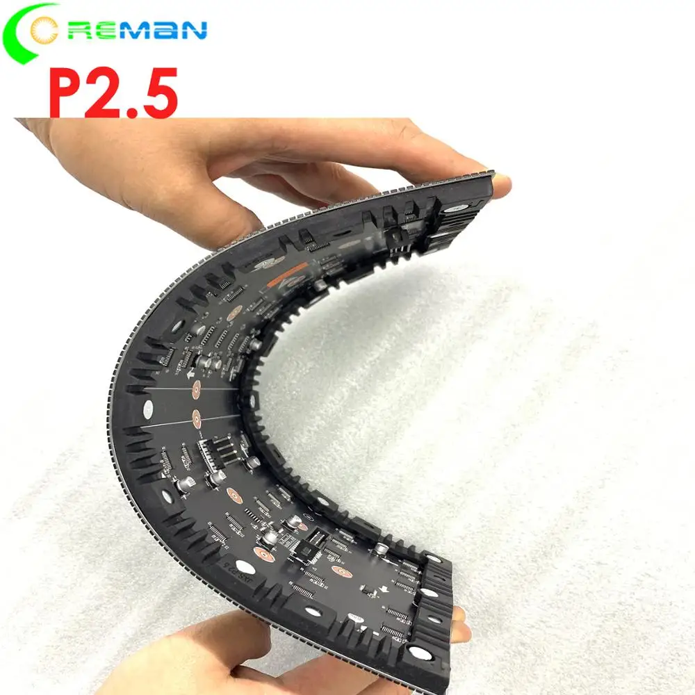 DIY custom shape led sign flexible soft RGB led module p2.5, round pillar square pillar led video wall