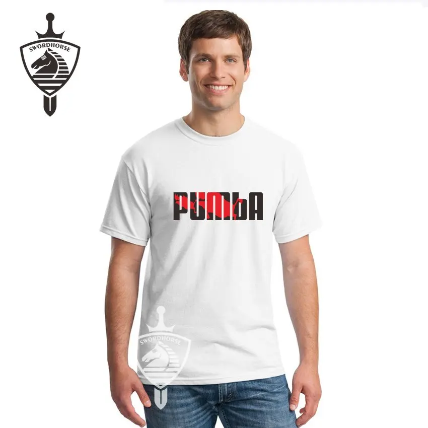 PUMBA новинка Мужская модная футболка для отдыха много цветов мужчин короткий