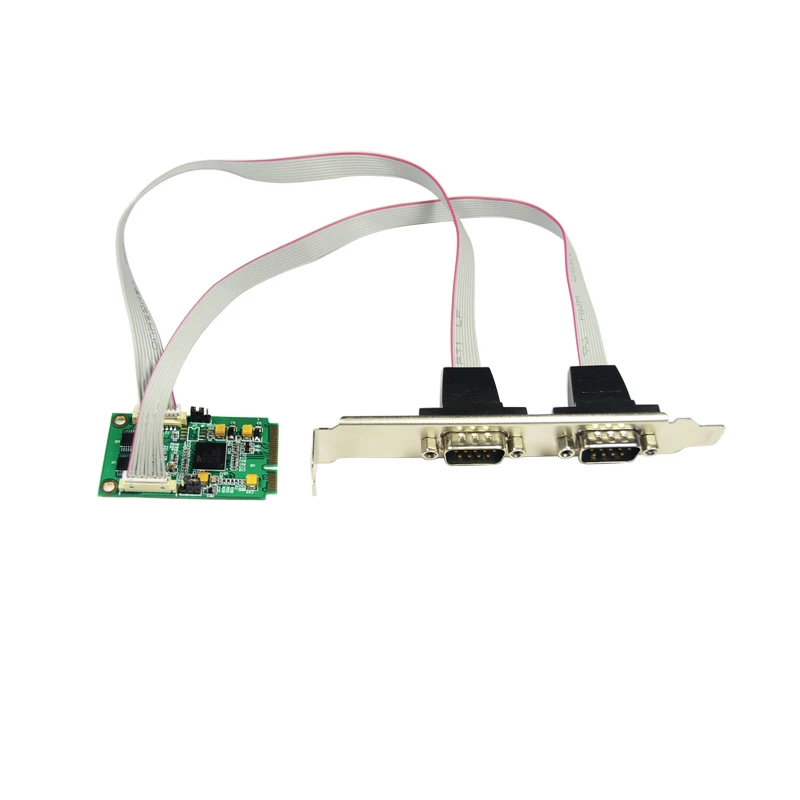 Mini PCI Express на 2 порта RS232 последовательная плата COM порт DB9 контактные