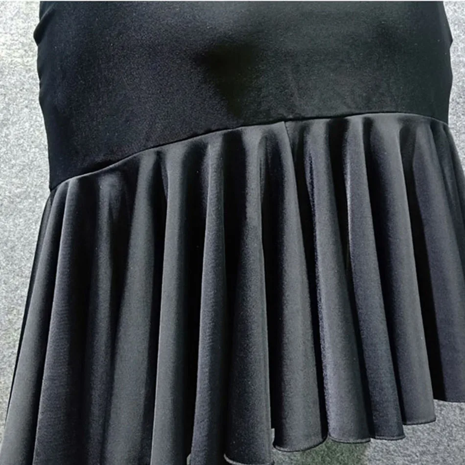 Lotus Design Women Latin Dance Skirt Black Dancing Practise Cloth Samba Tango Chacha Performamnce BY166 | Тематическая одежда и