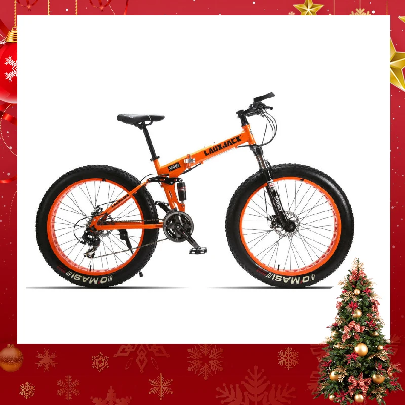 LAUXJACK горный двухслойный велосипед стальная складная рама 24 скорости Shimano