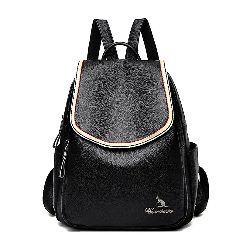 

Новинка 2021, Модный женский рюкзак в стиле ретро из мягкой кожи, высококачественная повседневная женская сумка на плечо, вместительная школь...