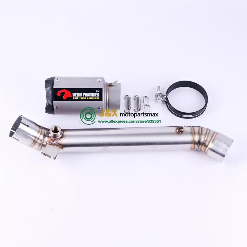 

Motorcycle Exhaust Full System Muffler Escape Link Middle Pipe Slip On For Kawasaki ZX10R ZX-10R 2011-2017