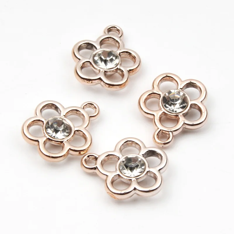 Light Gold 15x18mm 50 шт. золотые серебряные бусины акриловые подвески для сверла Подвески для изготовления ювелирных изделий браслет ожерелье кулон аксессуары - Окраска металла: Light Gold 15x18mm