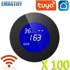 Детектор Утечки Газа Tuya, с Wi-Fi, ЖК-дисплеем, 100 шт.