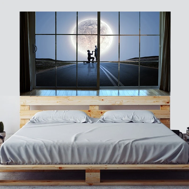 Propose Marriage 3D Headboard Wall Decal Art Vinyl Bedside Sticker Mural Decor | Дом и сад