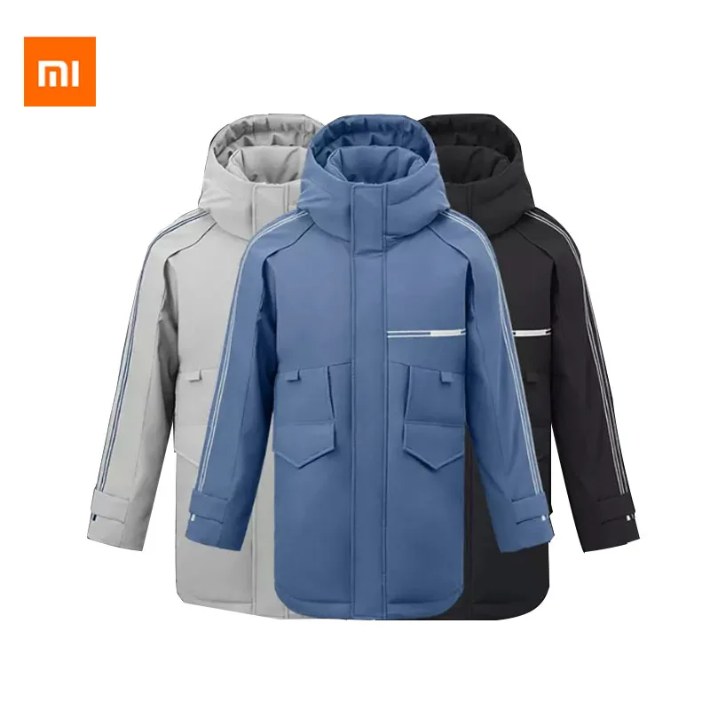 Xiaomi Mijia 90Fun трехмерная вышивка с капюшоном пуховик уровень 4 водоотталкивающая