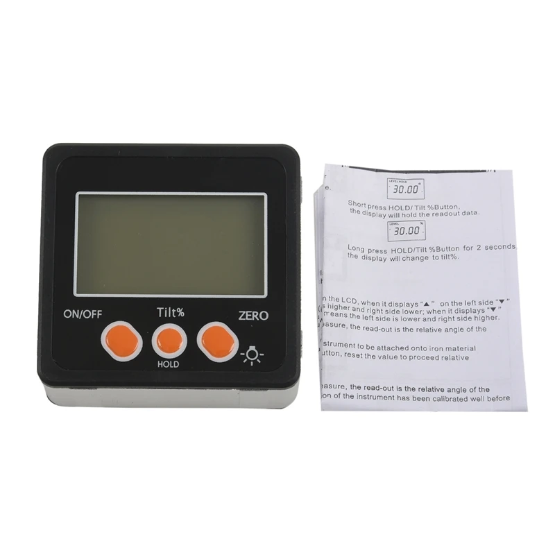 Электронный транспортир Цифровой Инклинометр 0 360 алюминиевый сплав цифровая